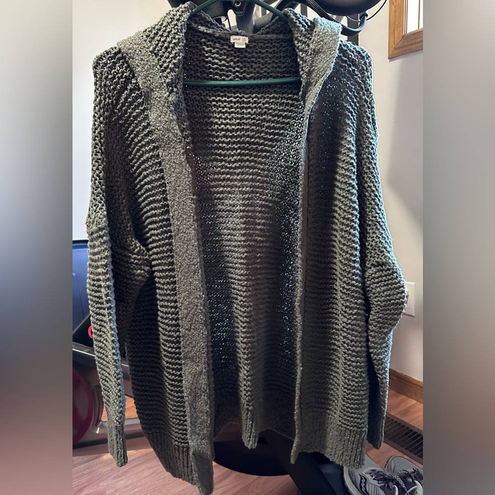 Oversized Aerie Hooded Cardigan